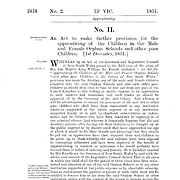 Apprenticeship Act 1851